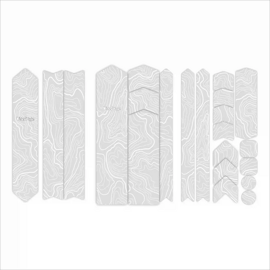 RideStyle Textured E-MTB Frame Protection Kit. RECON design White