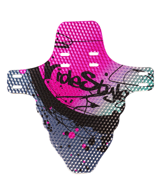 RideStyle Vandal front mudguard with bold graphics for protection against mud, water, and trail debris.