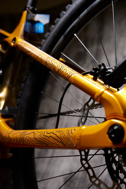 RideStyle Textured E-MTB Frame Protection Kit. RECON design Black/White