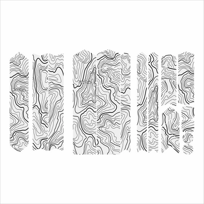 RideStyle Textured E-MTB Frame Protection Kit. RECON design Black/White