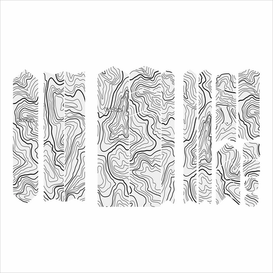 RideStyle Textured E-MTB Frame Protection Kit. RECON design Black/White