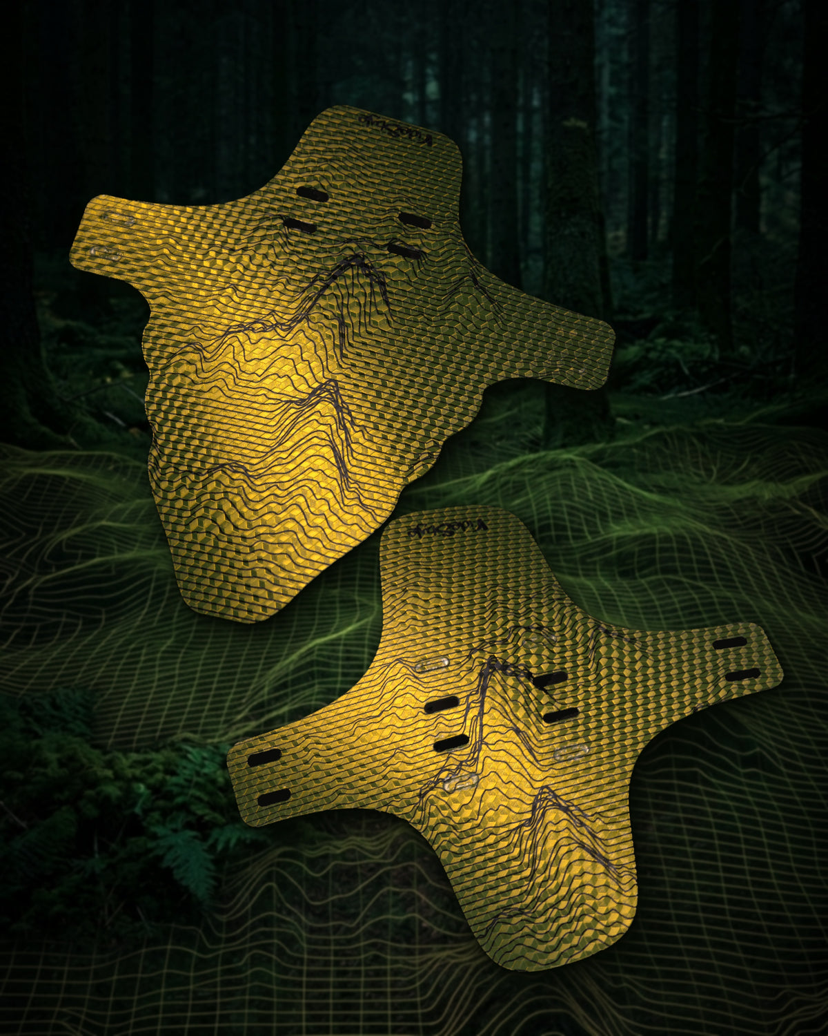 RideStyle ELEVATION mudguard set - front and rear MTB / e-MTB mudguards with metallic-effect print