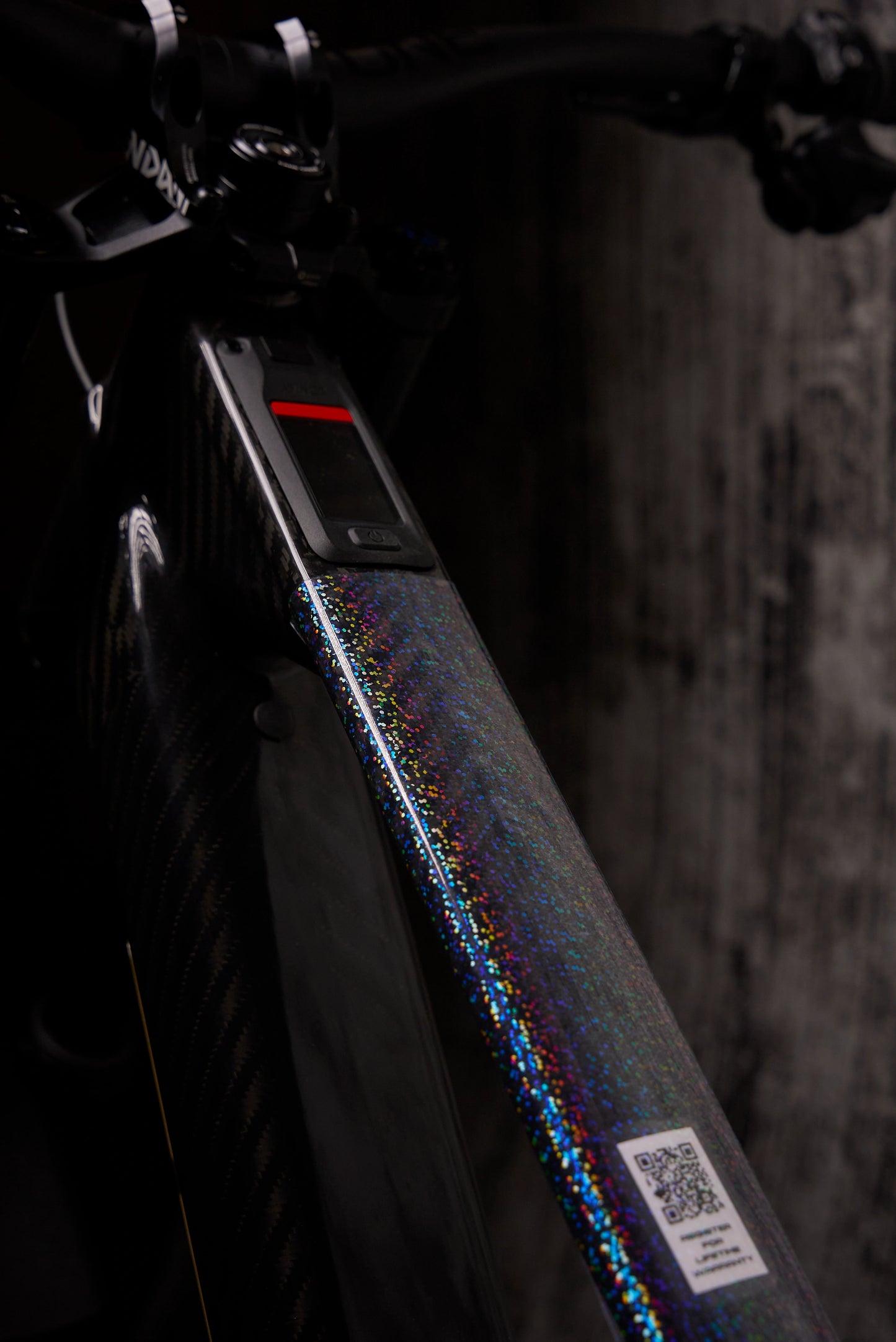 RideStyle clear cosmic frame protection film for mountain bikes, helping prevent rock chips, scratches and trail wear.