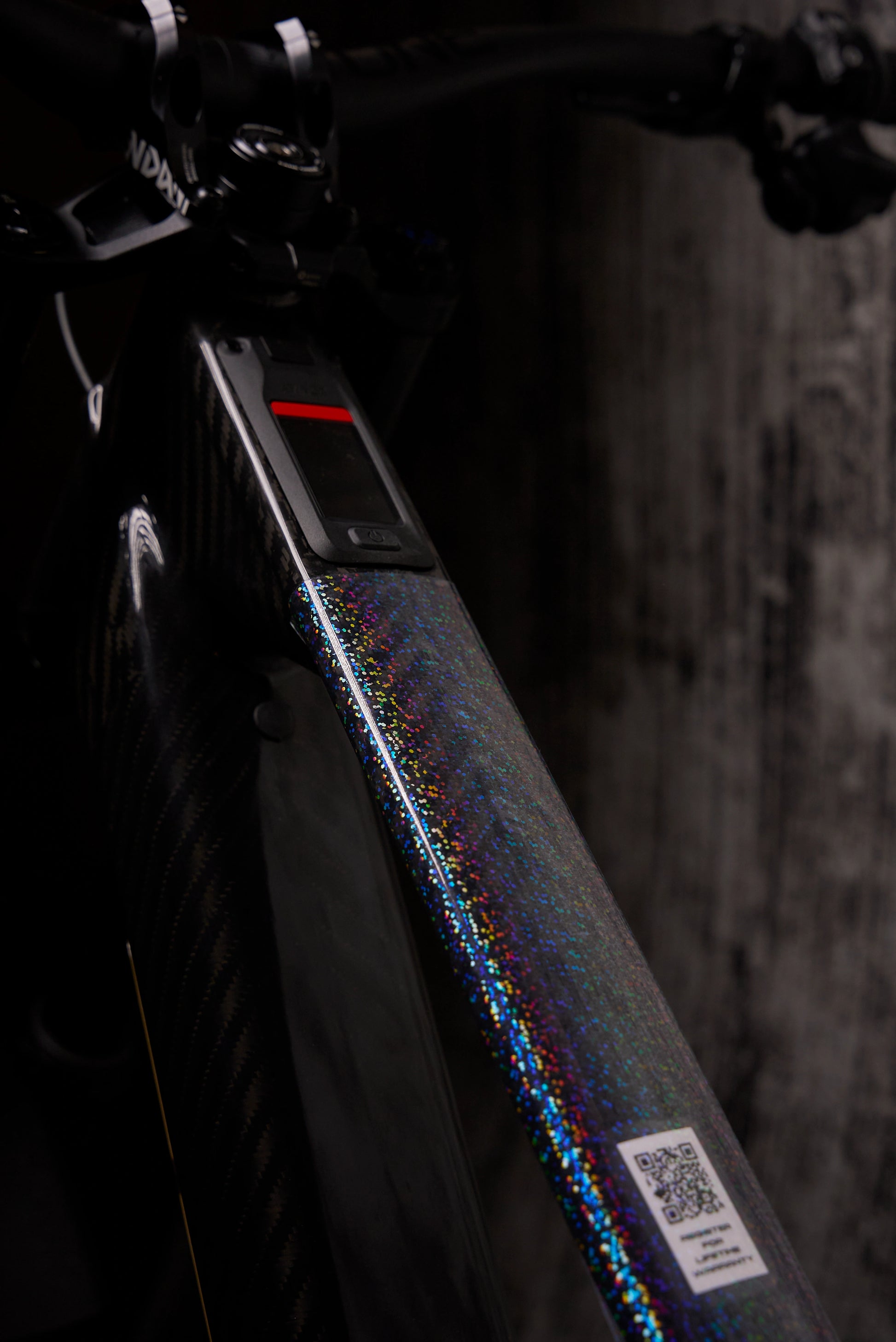 RideStyle clear cosmic frame protection film for mountain bikes, helping prevent rock chips, scratches and trail wear.