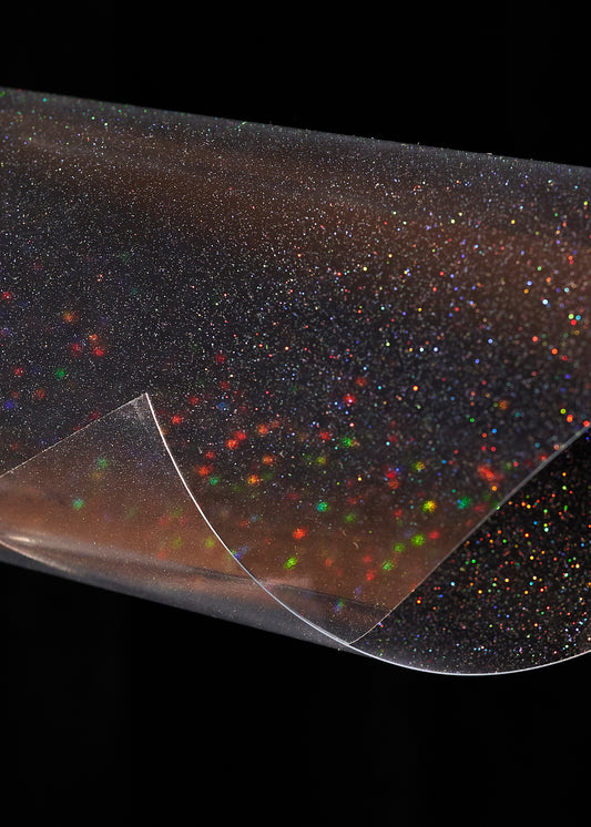 RideStyle clear sparkle bike frame protection film for MTB and e-bike frames, combining scratch protection with a subtle glitter effect.