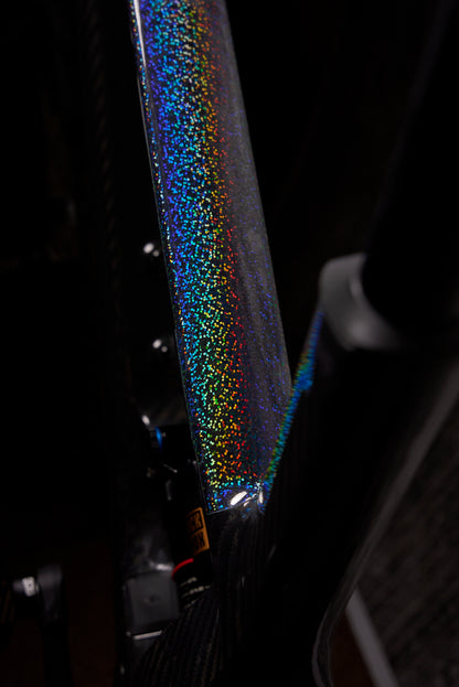 RideStyle bulk cosmic frame protection film with transparent finish, protecting bicycle frames from scratches, impacts and abrasion.