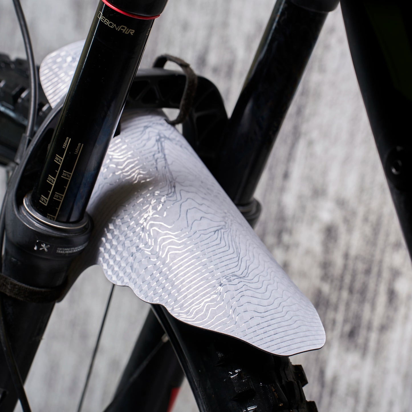 RideStyle universal MTB mudguard, reliable protection against mud and water in all riding conditions.