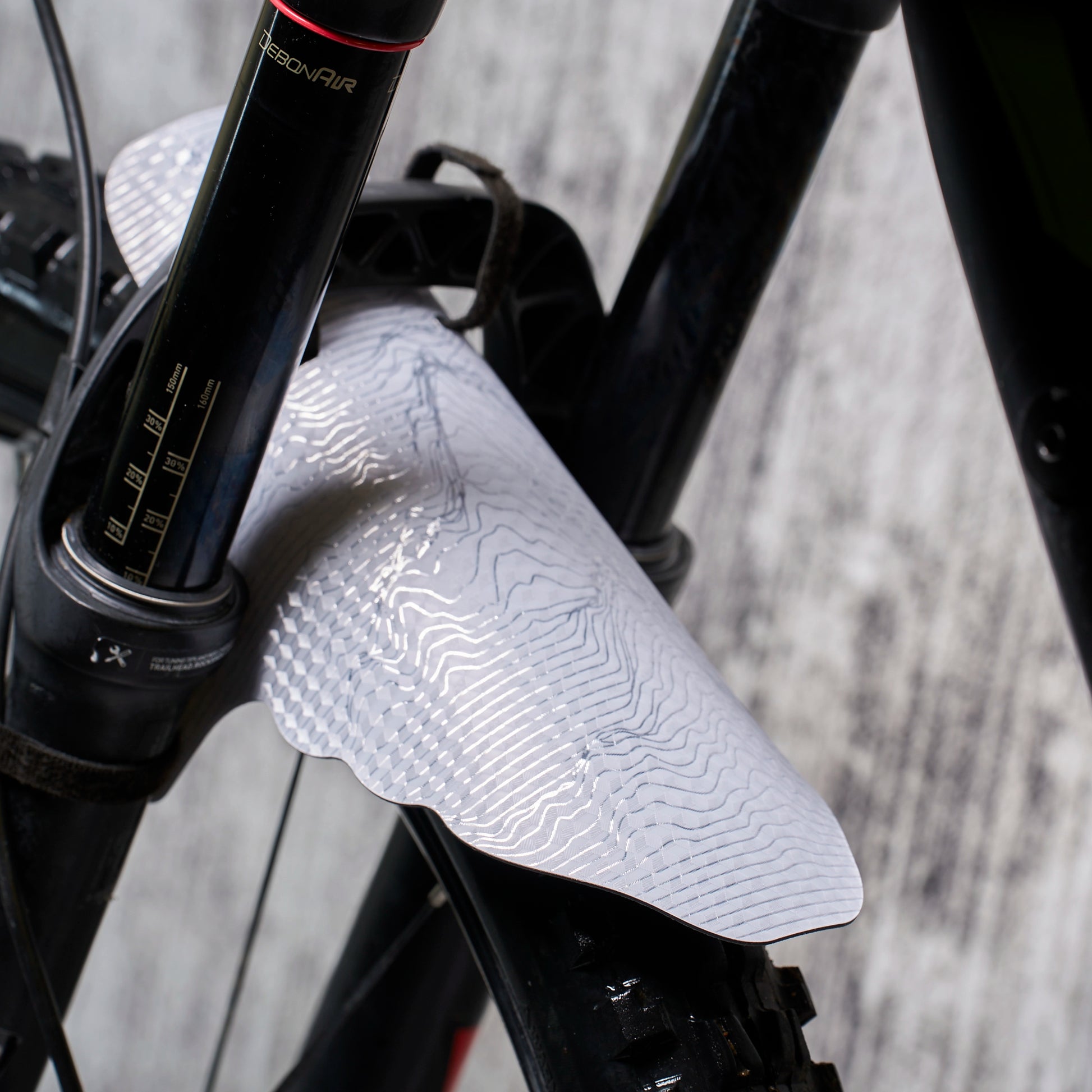 RideStyle universal MTB mudguard, reliable protection against mud and water in all riding conditions.