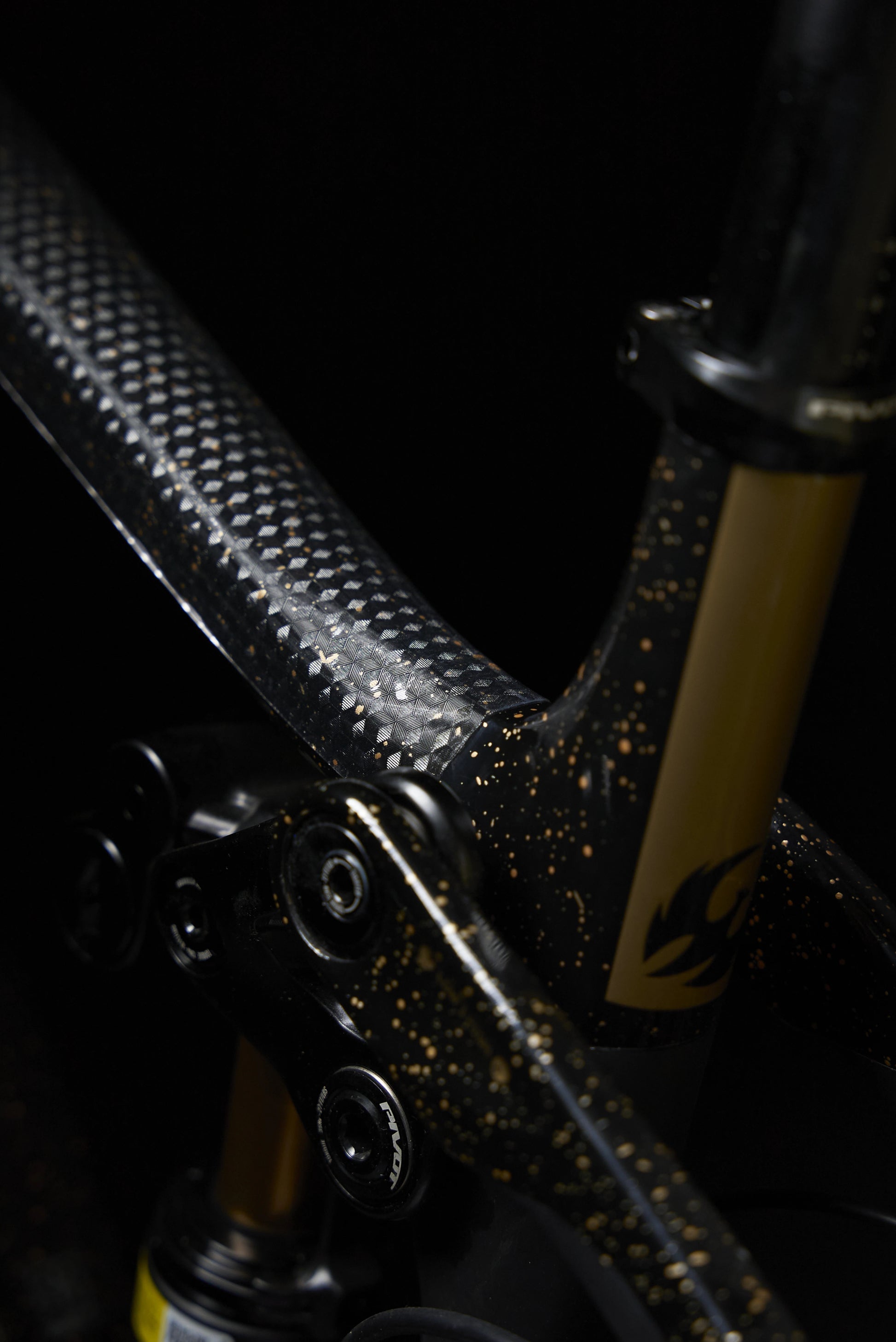 RideStyle textured frame protection film bulk roll with transparent finish for long-lasting bicycle frame protection.